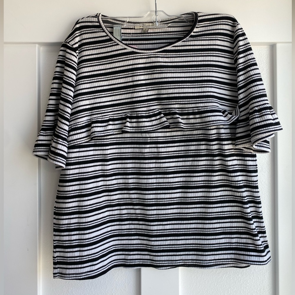 Ruffled Striped Top
